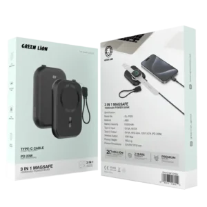 Green Lion 3 in 1 MagSafe 10000mAh Power Bank