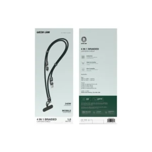 Green Lion 4 in 1 Braided Lanyard Cable